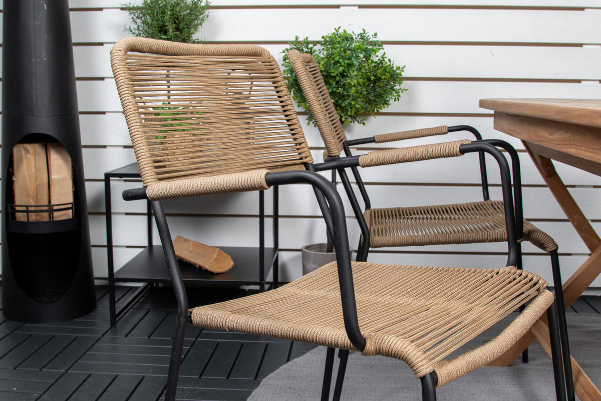 GARTENSTUHL 2er Set Holz - Braun, Holzwerkstoff (55/85/66cm) - ebuy24