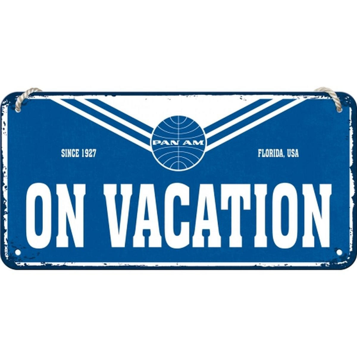 HÄNGESCHILD 10/20 cm Pan Am On Vacation - Multicolor, Metall (20/10cm) - Nostalgic-Art