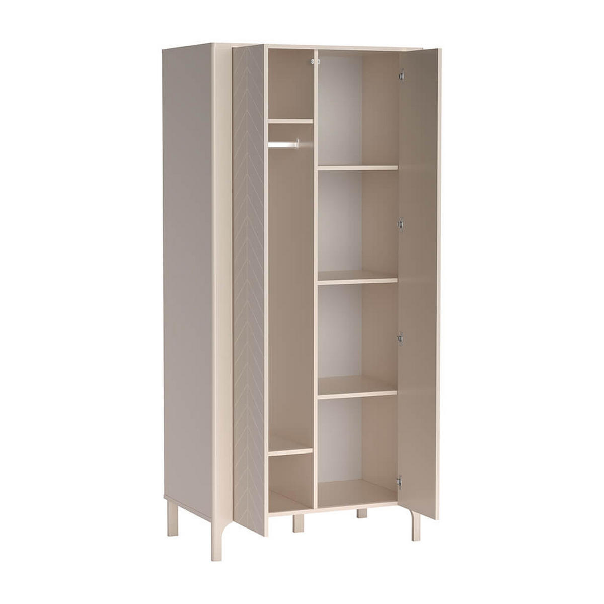 KLEIDERSCHRANK Malumi MM-7 90 x 197 x 54,5 cm Kaschmir - Kaschmir, Holzwerkstoff (90/197/54.5cm) - Koseto