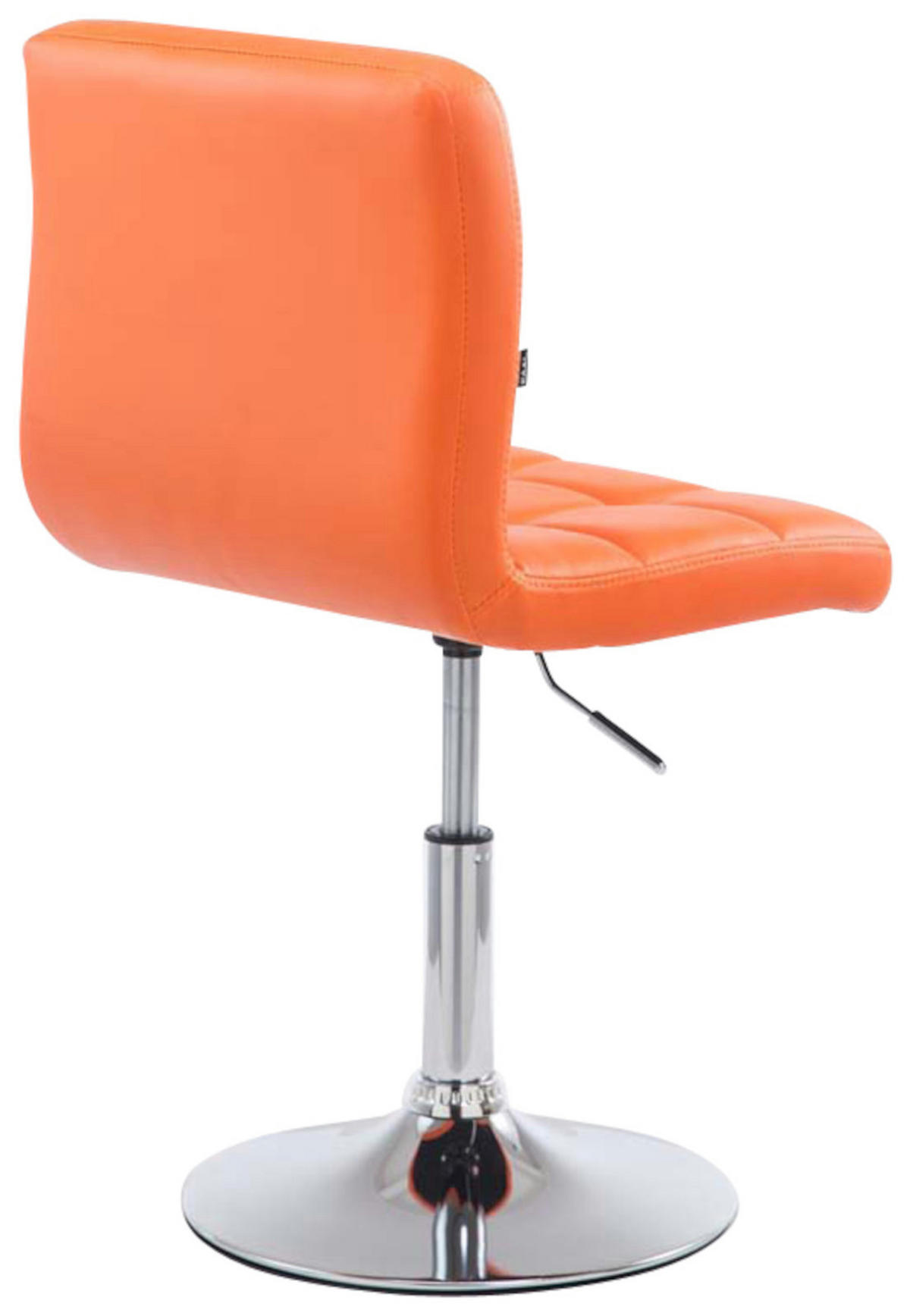 DREHSTUHL 4er Set Lederlook orange - Chromfarben/Orange, Textil/Metall (44/74/49cm) - CLP