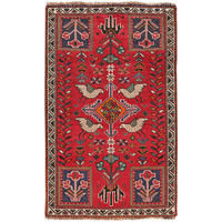 ORIENTTEPPICH handgeknüpft Gashgai Rot 131/81 cm Schurwolle - Rot, Textil (81/131cm) - Looma