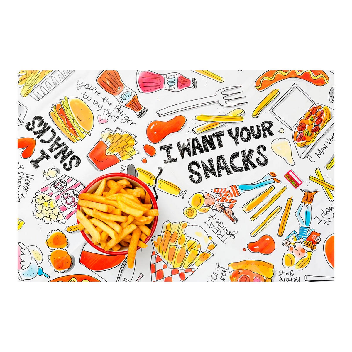TISCHDECKE Snack in Bunt - 140 x 240cm - Multicolor, Kunststoff (36/29/22.5cm) - Blond Amsterdam