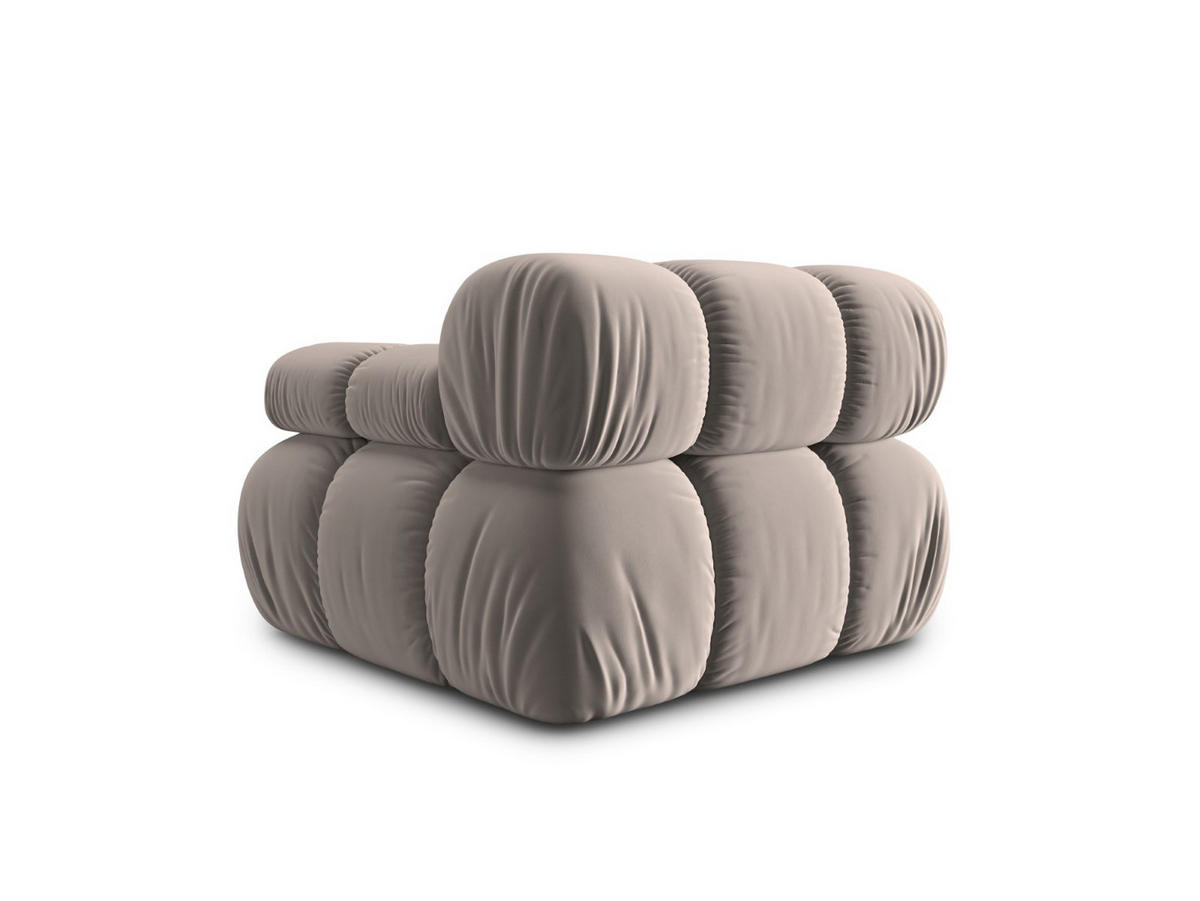 MODUL rechts Bellis aus Samt beige - Beige, Textil (94/70/94cm) - Micadoni