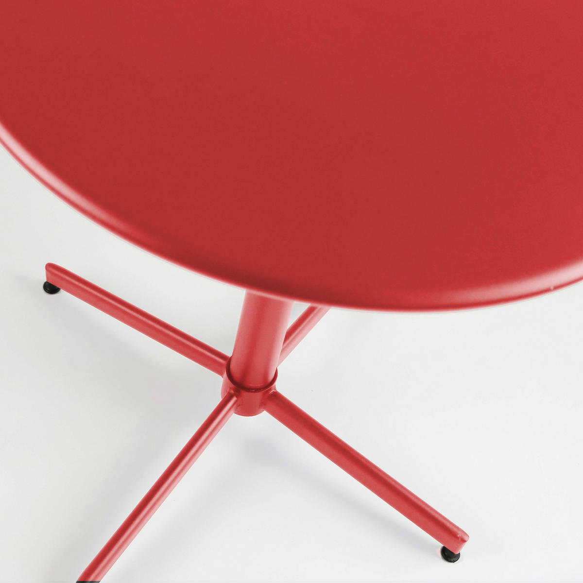 GARTENTISCH , klappbar, Rot - Rot, Metall (90/50/72cm) - Oviala