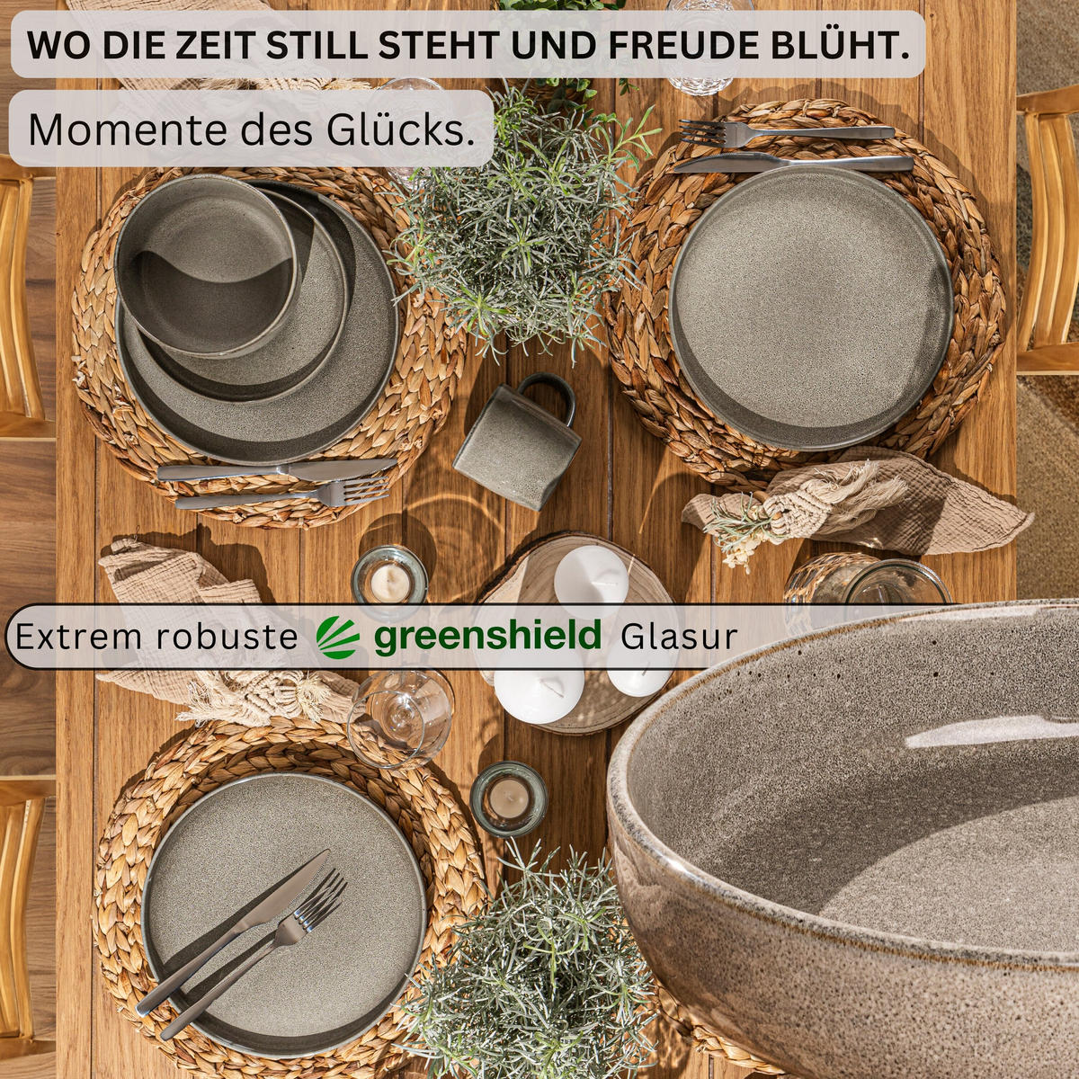 PASTASCHALEN SET KAIRO CLAY - 6 teilig aus Steingut - Grau, Keramik (31.5cm) - Sänger