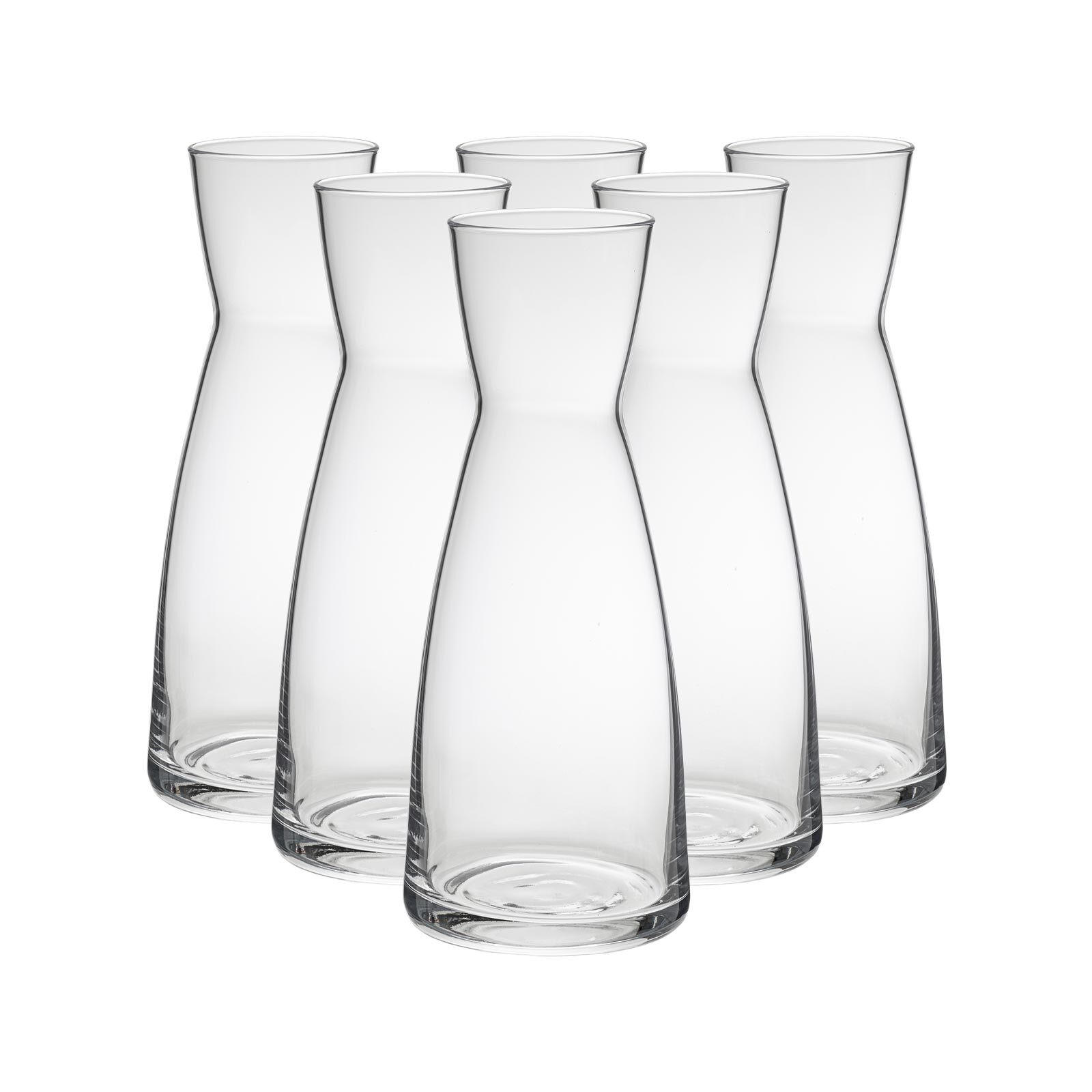 KARAFFEN YPSILON transparent 1 Liter 6er Set - Transparent, Glas (1L) - Bormioli Rocco