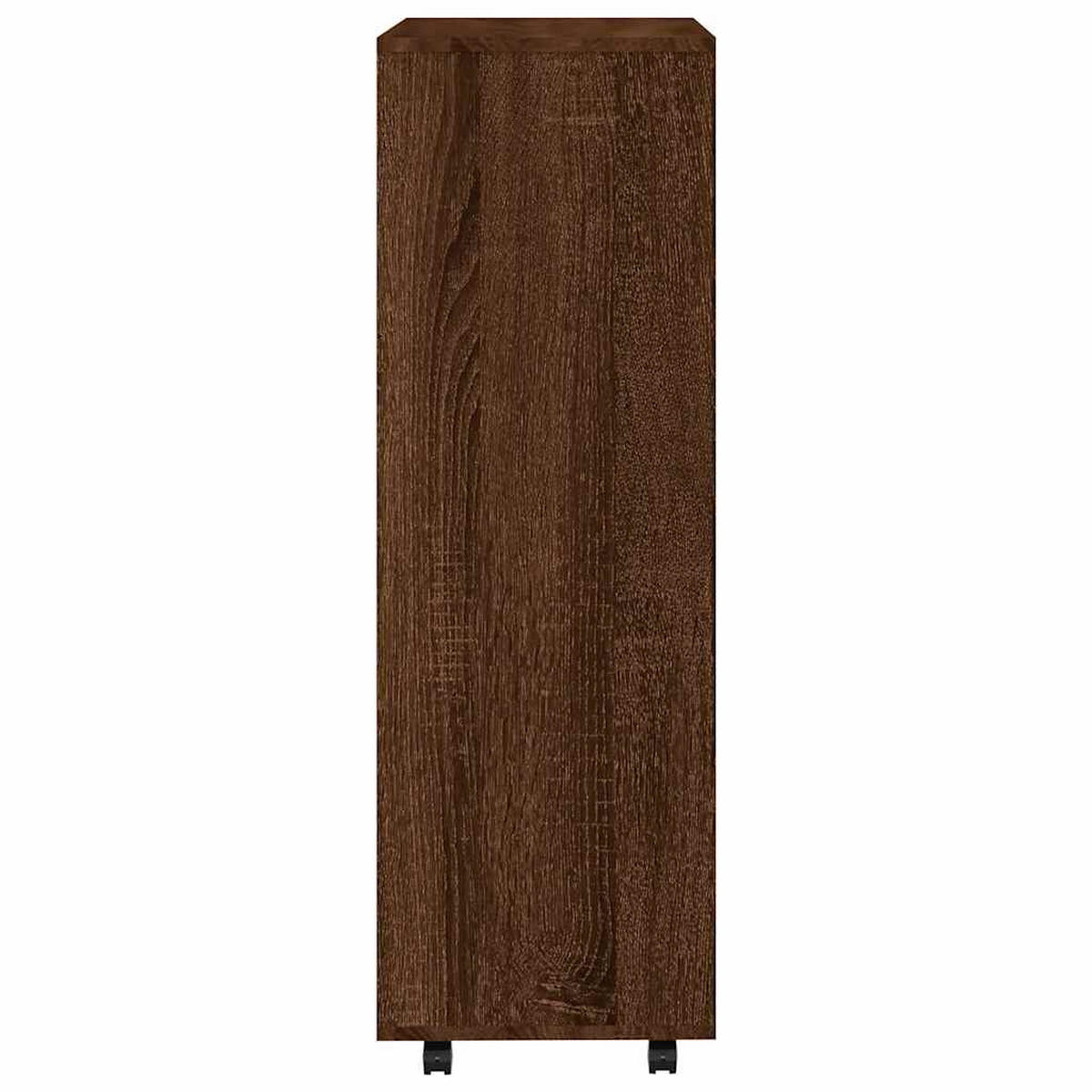 KLEIDERSCHRANK mit 4 Rollen, 3 Fächern 80/40/110 cm aus Holzwerkstoff Braun Eichen-Optik Dekor - Dunkelbraun, Holz (80/110/40cm) - vidaXL