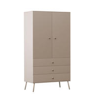 DREHTÜRENSCHRANK VALERIO 2-türig 100/52/202 cm Macchiato - Cappuccino, Naturmaterialien/Holz (100/202/52cm) - Idohome