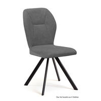 ESSZIMMERSTUHL (6er-Set) Delta 51x92x60 Schwarz/Grau - Schwarz/Grau, Kunststoff (60/92/51cm) - 58aufmkessel