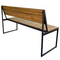 GARTENBANK AUS AKAZIENHOLZ - Schwarz / Braun - Akazie / Stahl - 150 x 83 x 50 cm - Schwarz/Braun, Holz/Metall (150/83/50cm) - home24