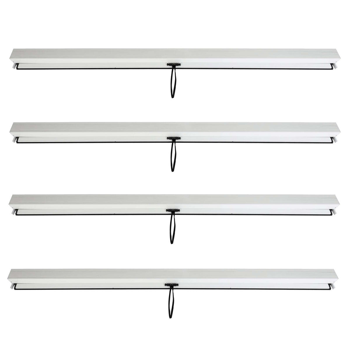 SEITENWAND FÜR PERGOLA 4ER Weiß 4er-Set - Weiß, Textil (271/205/1cm) - MCW