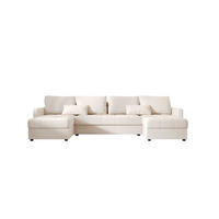 ECKSOFA MOS U BIS Cosmic 10 mit Schlaffunktion - Beige, Textil (285/85/140cm) - Bedante