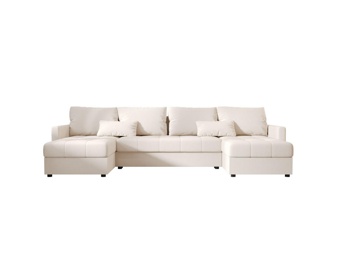 ECKSOFA MOS U BIS Cosmic 10 mit Schlaffunktion - Beige, Textil (285/85/140cm) - Bedante