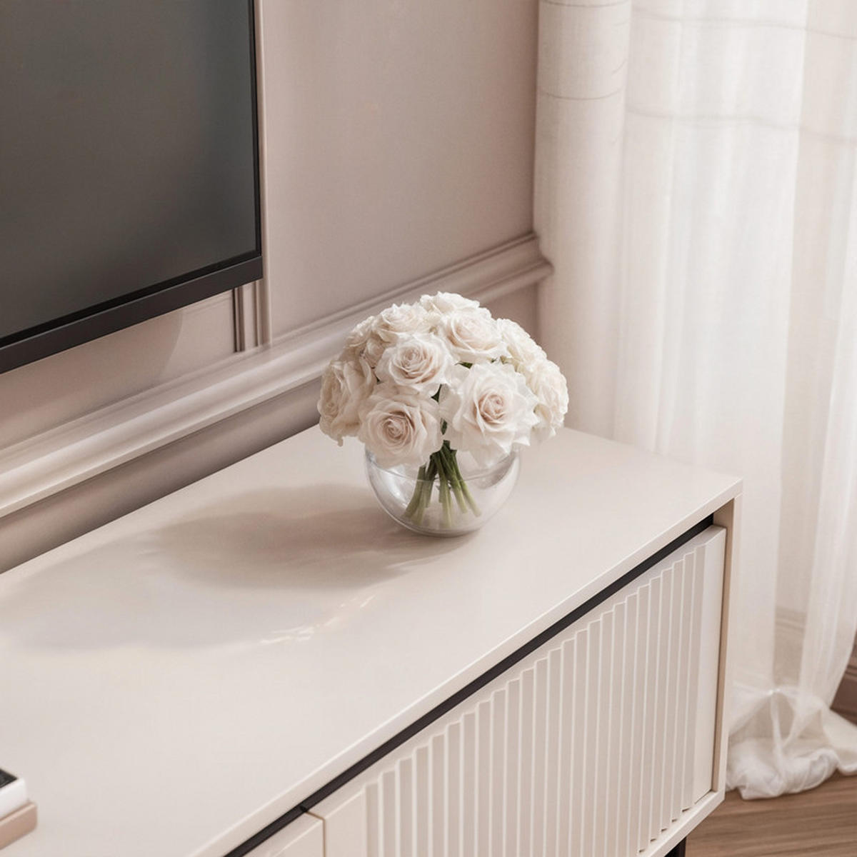 TV-LOWBOARD LIRA stehend, 179 cm Sandbeige - Beige/Schwarz, Holzwerkstoff/Metall (179/50/40cm) - Idohome