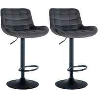 BARHOCKER Tover 2er Set 81-105x48x54 cm dunkelgrau - Dunkelgrau, Metall (48/81/54cm) - furnicato