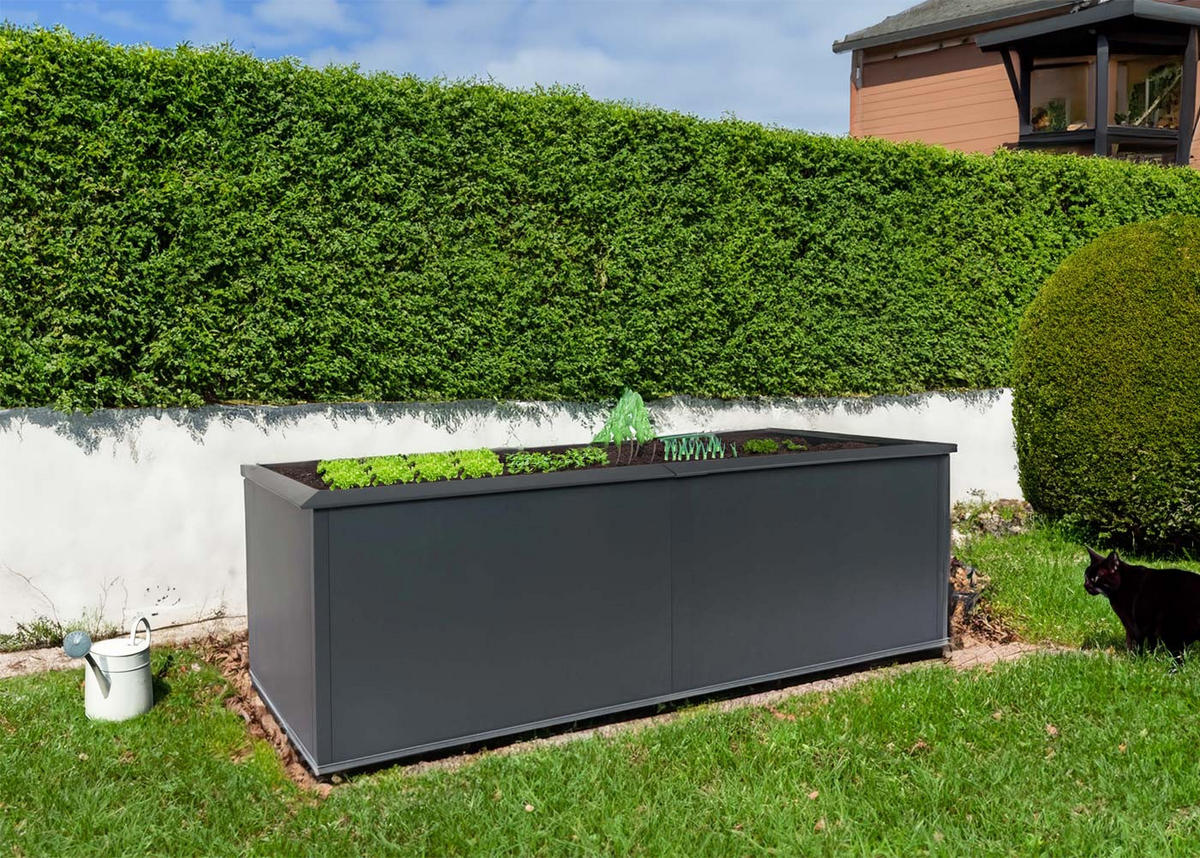 HOCHBEET Anthrazit - Anthrazit, Metall (250/78/90cm) - MCW