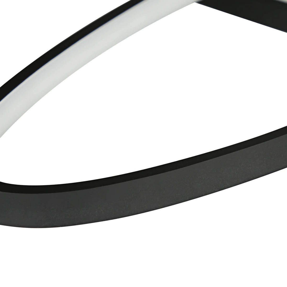 LED-DECKENLEUCHTE Maddox 62/85/7cm - Schwarz, Metall (85/62/7cm) - Nettlife