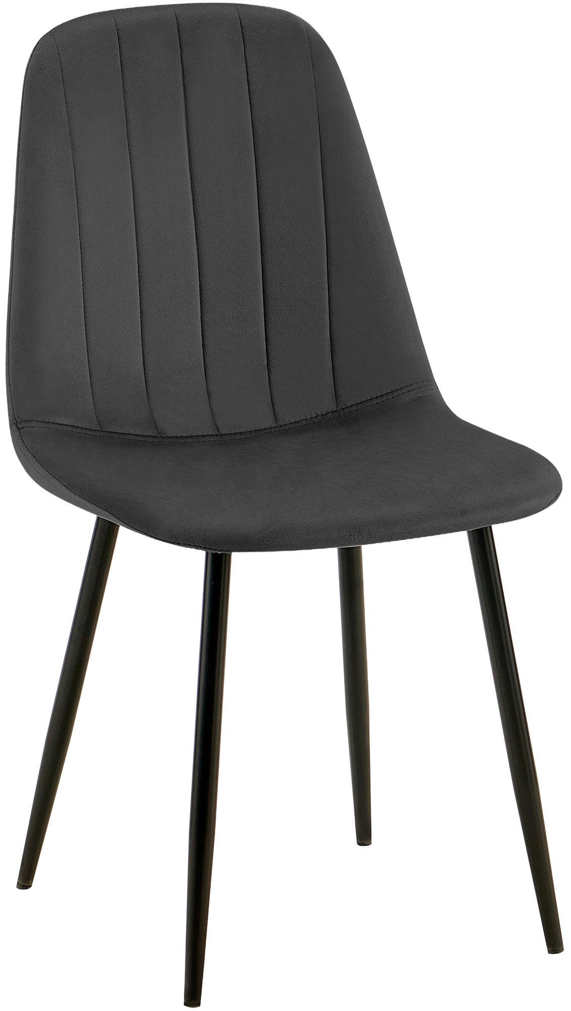 STUHL Metall Dunkelgrau - Dunkelgrau/Schwarz, Textil/Metall (45/88/54cm) - CLP
