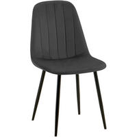 STUHL Metall Dunkelgrau - Dunkelgrau/Schwarz, Textil/Metall (45/88/54cm) - CLP