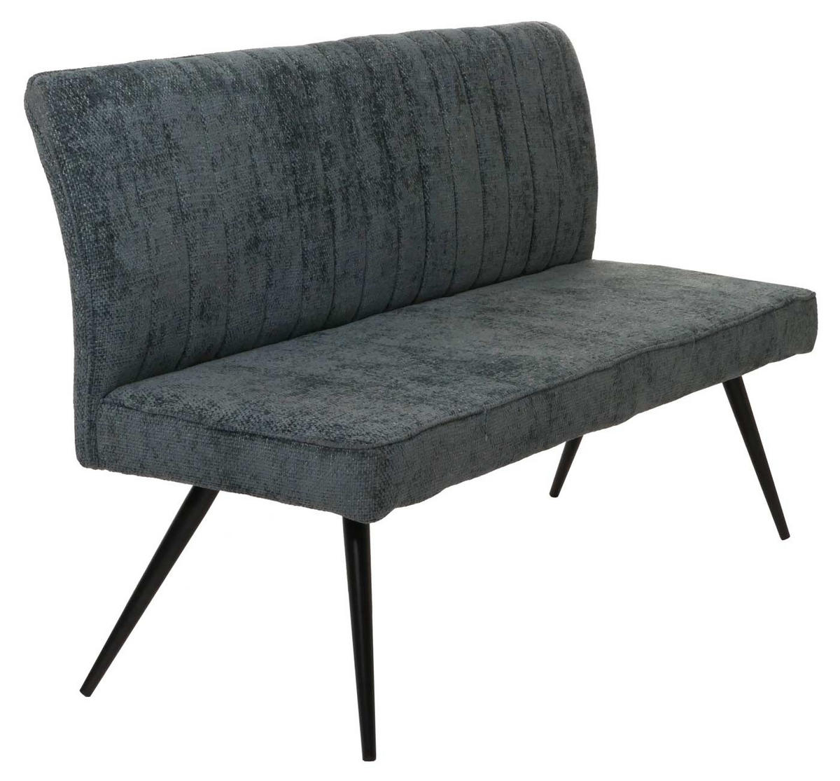 SITZBANK 90x160x60cm Sitzhöhe 48cm Rückenlehne Stoff/Textil Chenille Metall 160cm Blau-Grün - Blau, Textil (160/90/60cm) - BERLINLODGE