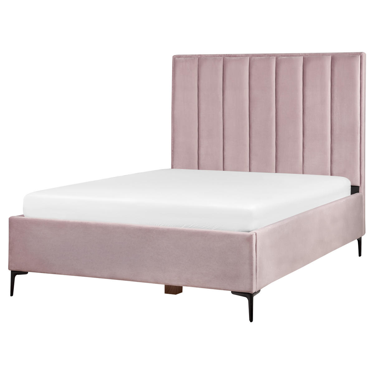 POLSTERBETT 140x200 cm Rosa Sezanne - Pink, Textil (140/200cm) - Beliani