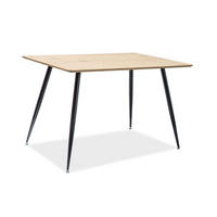 ESSTISCH Remus Eiche / schwarz 120 / 80 / 75cm - Eichefarben/Schwarz, Holz/Holzwerkstoff (80/120/75cm) - Feldmann-Wohnen