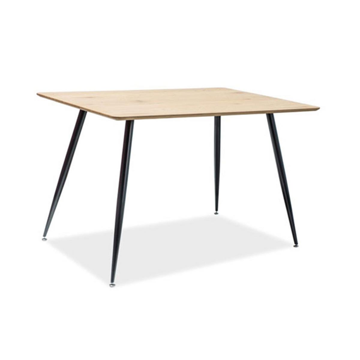 ESSTISCH Remus Eiche / schwarz 120 / 80 / 75cm - Eichefarben/Schwarz, Holz/Holzwerkstoff (80/120/75cm) - Feldmann-Wohnen