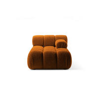CHAISELONGUE rechts Bellis aus Boucle ziegelrot - Orange, Textil (94/70/155cm) - Micadoni