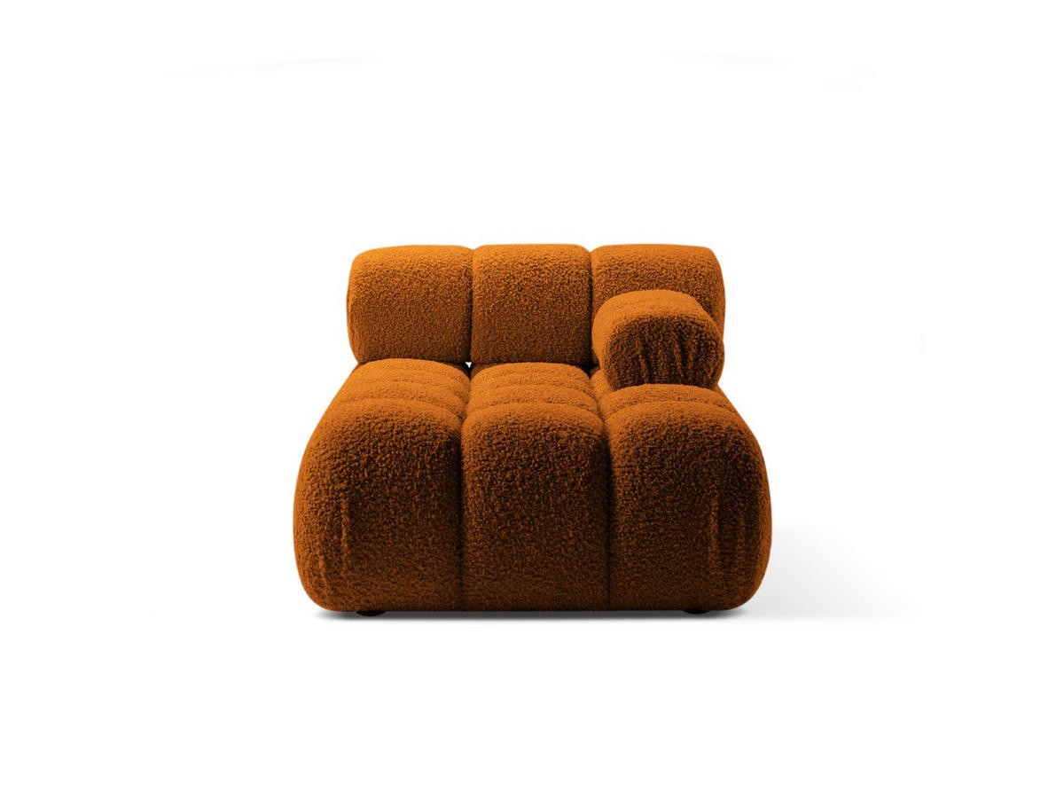 CHAISELONGUE rechts Bellis aus Boucle ziegelrot - Orange, Textil (94/70/155cm) - Micadoni