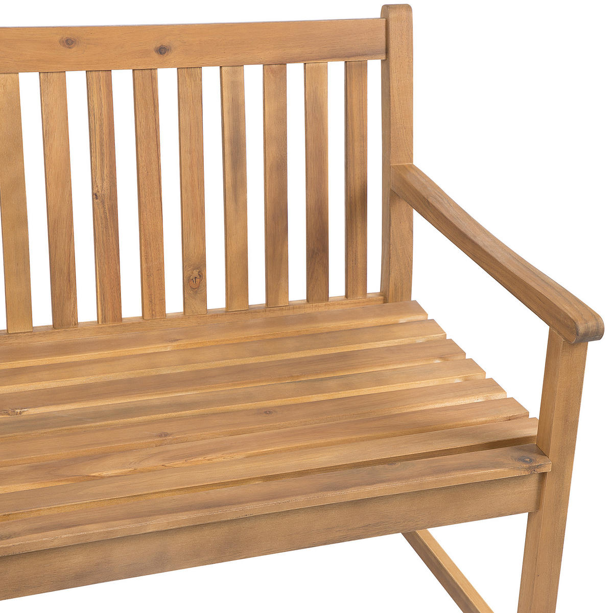 GARTENBANK zertifiziertes Holz hellbraun 180 cm Vivara - Hellbraun, Holz (180/88/67cm) - Beliani