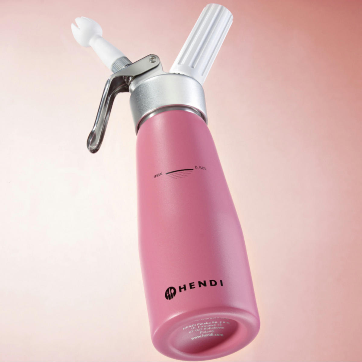 SAHNESPENDER Pastellrosa - 500 ml - Pink, Metall (2/26/1cm) - Hendi