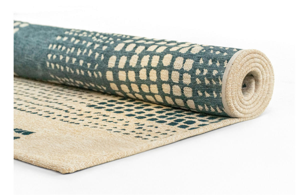 TEPPICH modern Flachgewebe TERRACE Blau 240 x 340 cm - Blau, Textil (240/340cm) - Novatrend