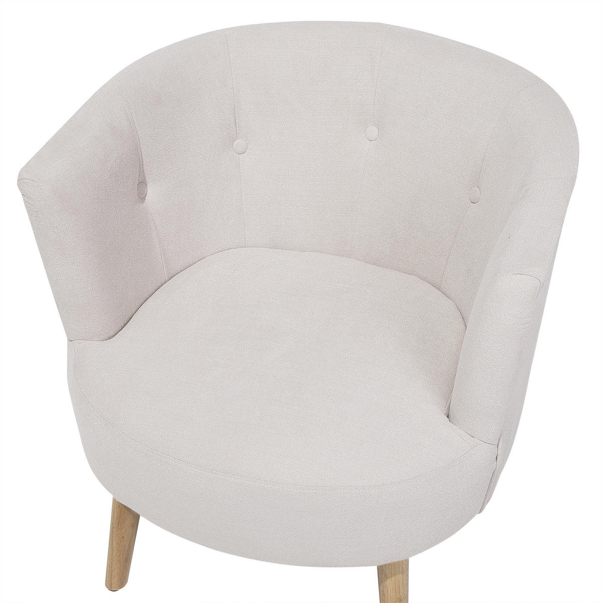 SESSEL Polsterbezug Weiß Odenzen - Weiß, Holz/Textil (72/74/73cm) - Beliani