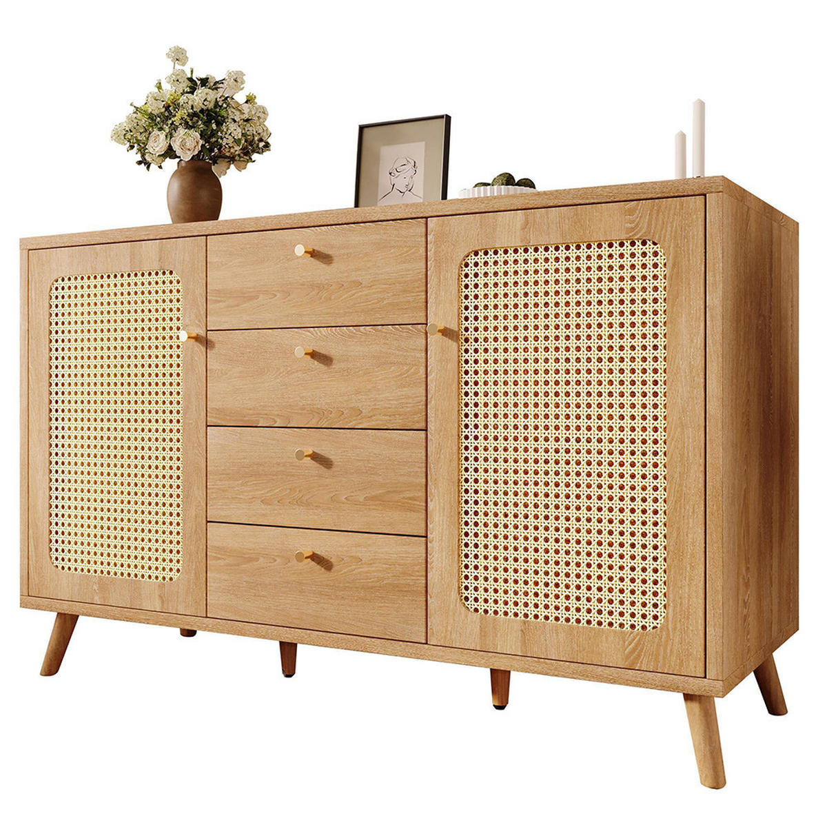 SIDEBOARD 140/40/86cm in Helle Eiche - Eichefarben, Holz (40/86/140cm)