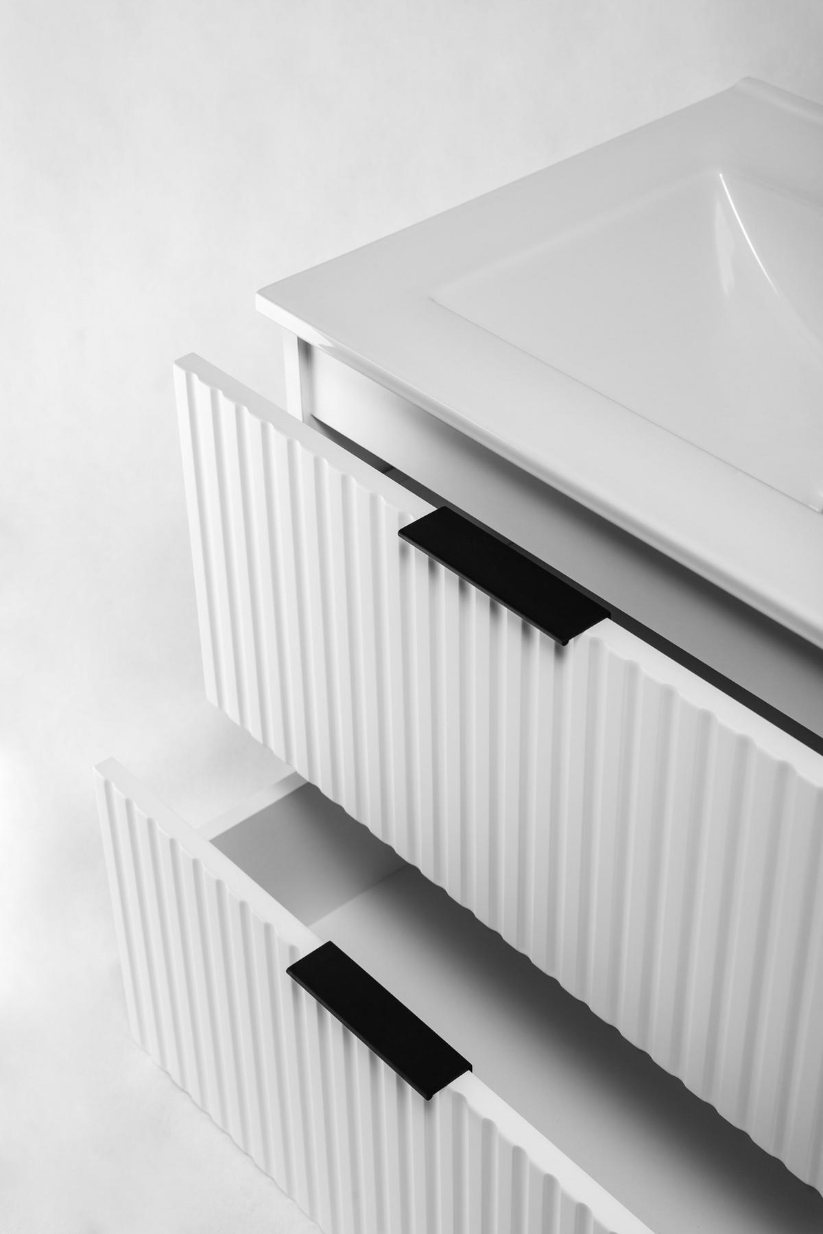 WASCHBECKUNTERSCHRANK FLOW Weiß matt 80/57/46 cm - Weiß, Holzwerkstoff (80/57/46cm) - Rodan