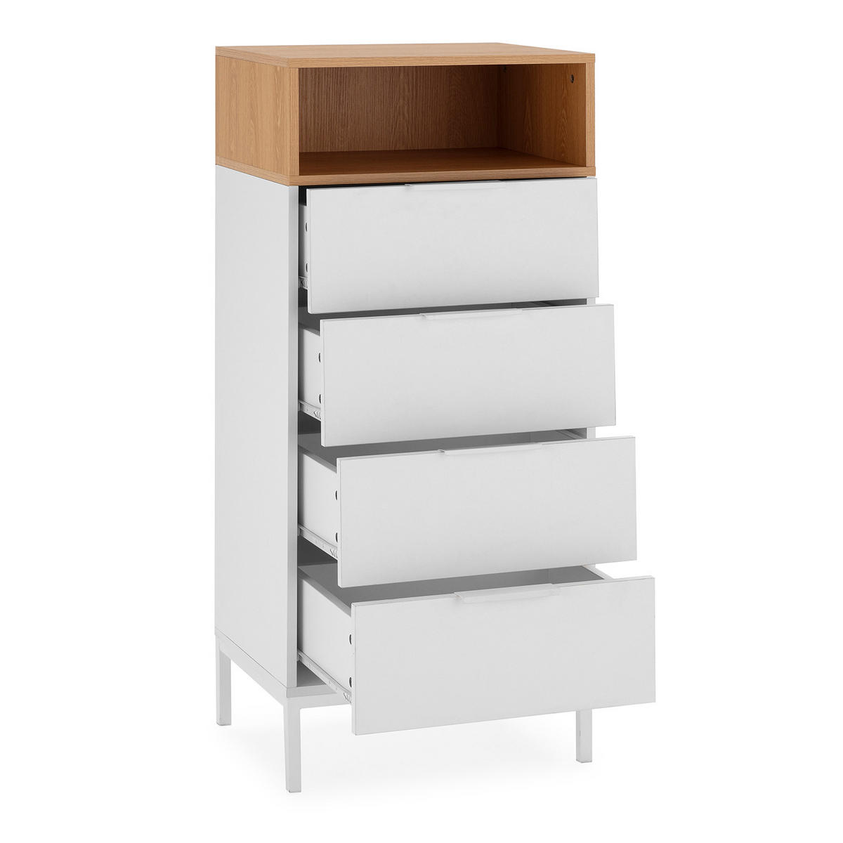 KOMMODE 50/115/40 Nieve Weiß - Weiß, Holzwerkstoff (50/115/40cm) - VS Venta-stock