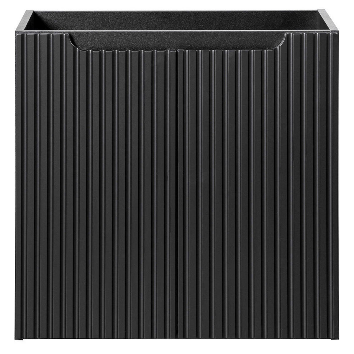 WASCHBECKENSCHRANK Newport-56 - Schwarz, Holzwerkstoff (60/57/39cm) - Lomado