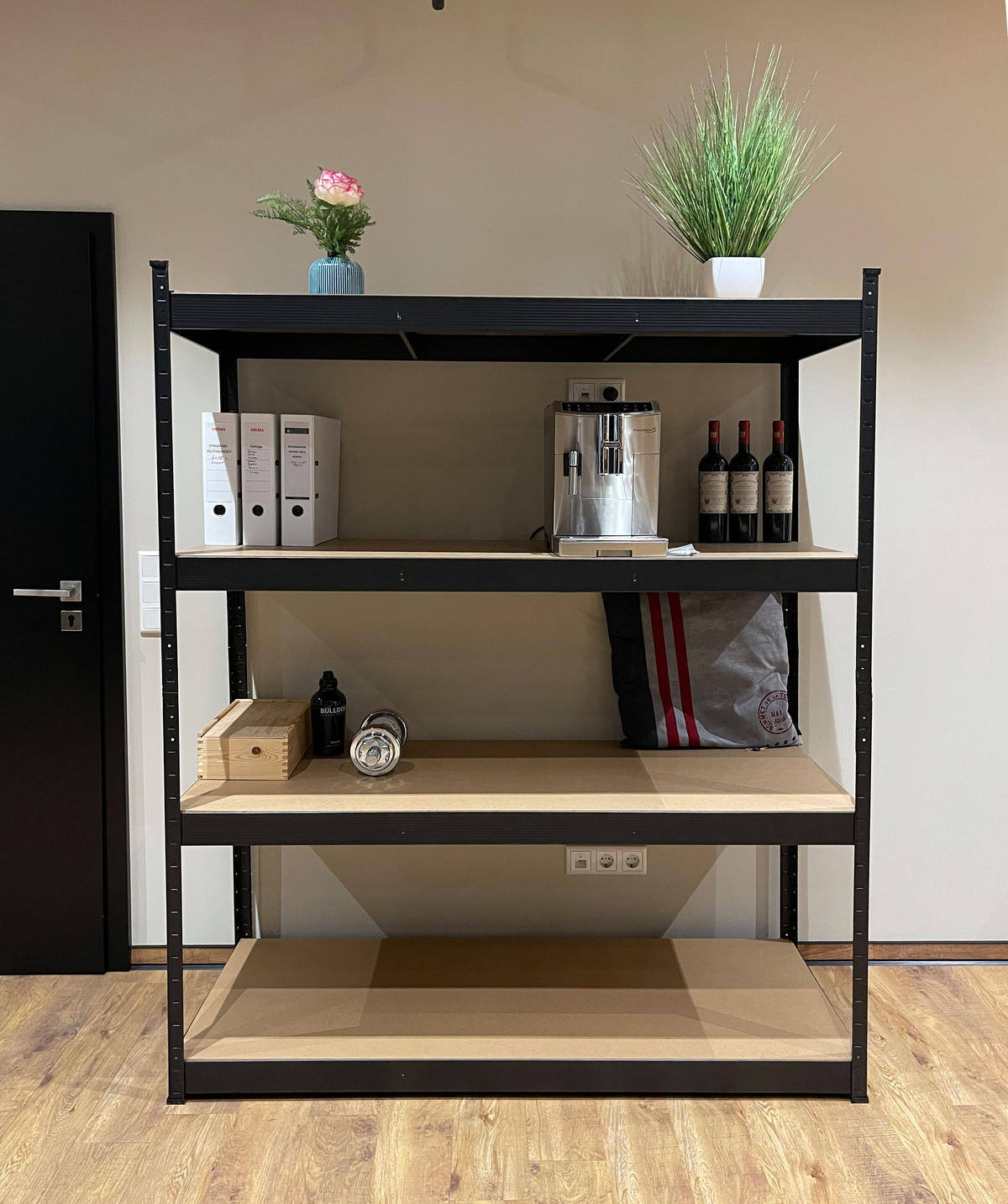 SCHWERLASTREGAL 150x60x180cm - Schwarz, Metall (150/180/60cm) - QUICK STAR