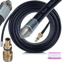 SCHLAUCH Hochdruck 20 m, 160 bar, 60 °C, Düse 1+3, Anschluss 1/4 Zoll, Nylongeflecht, PTFE-Dichtband - Multicolor, Kunststoff/Metall (10/10/10cm)