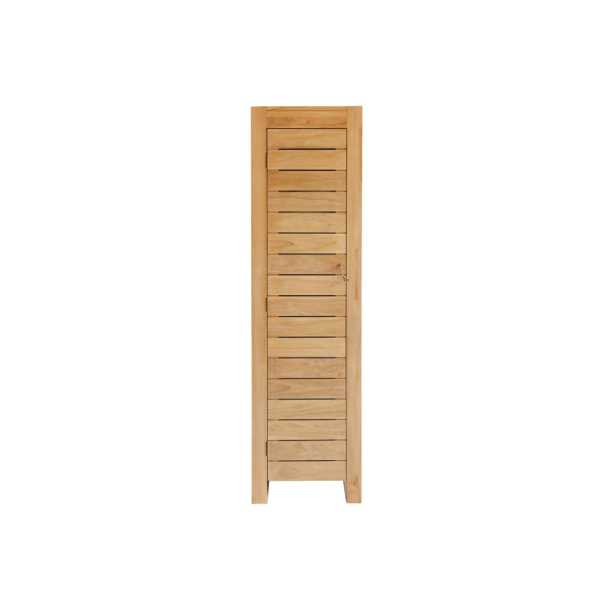 SCHRANK Minimalys Natur aus Teak - Naturfarben, Holz (50/180/55cm) - Tikamoon