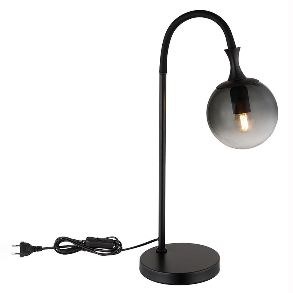 TISCHLEUCHTE Metall Schwarz - Schwarz, Glas (22.5/18/57.5cm) - Globo Lighting