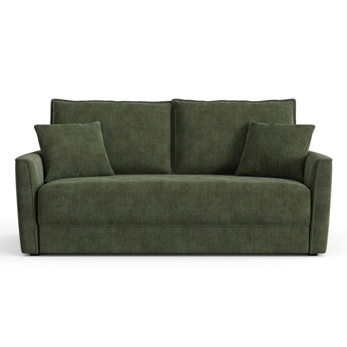 SCHLAFSOFA GERADE Rastergewebe Khakigrün 180cm - Grün, Textil (180/97/93.5cm) - Sia Home