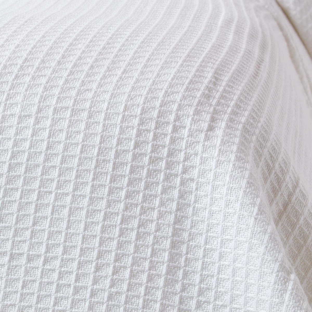 BIO-WOHNDECKE Waffelpiqué 230/250 cm - Weiß, Textil (250/230cm) - Homescapes