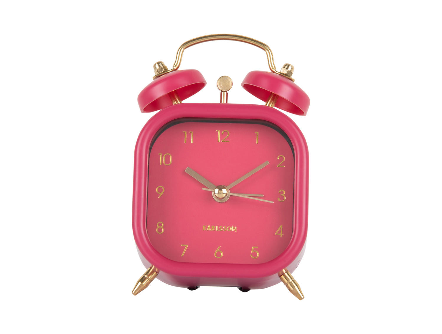 WECKER Metallic Glam 7.5/7.5/11.4 cm - Pink, Kunststoff (7.5/11.4/7.5cm) - Karlsson