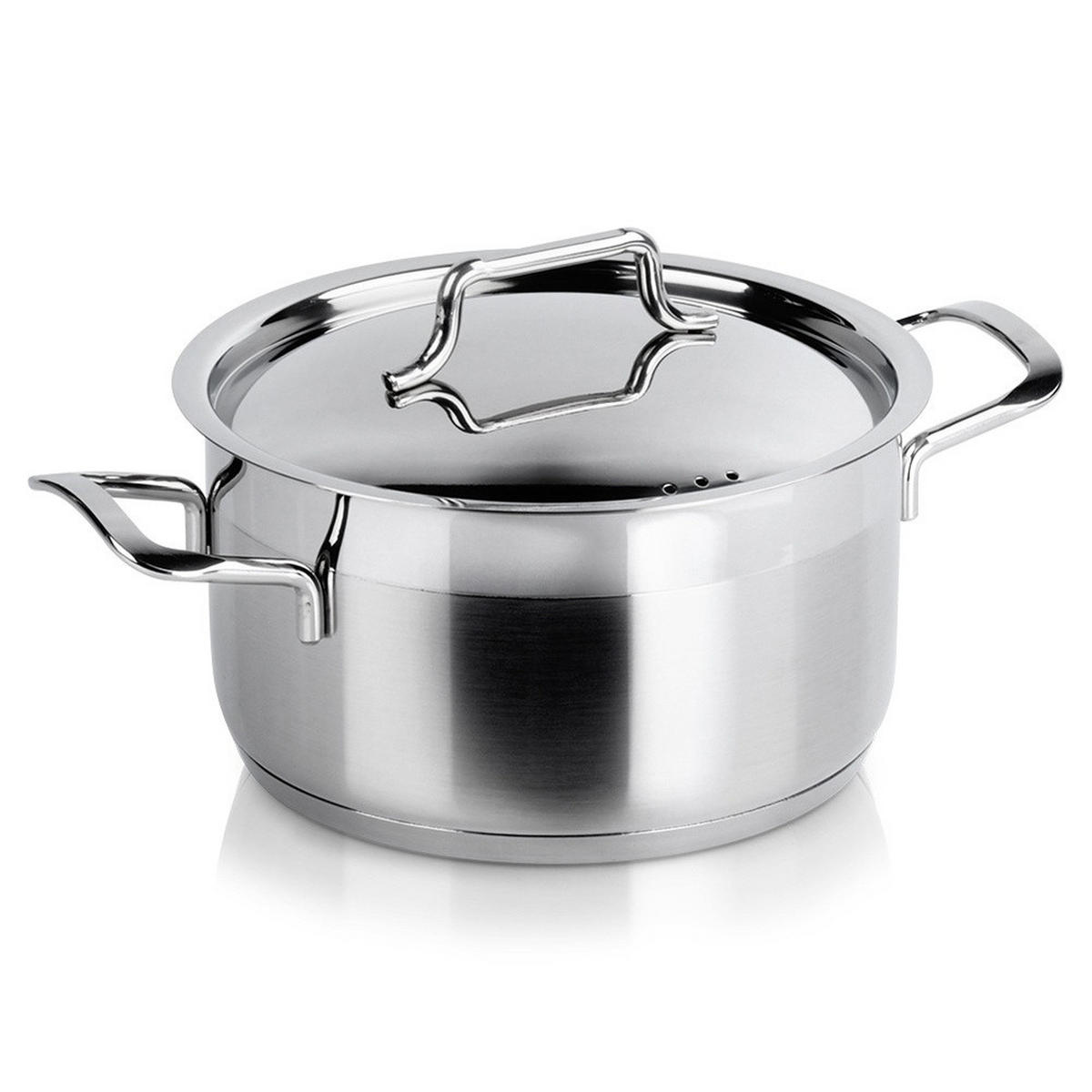 KOCHTOPF Anett mit Edelstahldeckel silber - Silberfarben, Metall (2.3cm) - Orion 