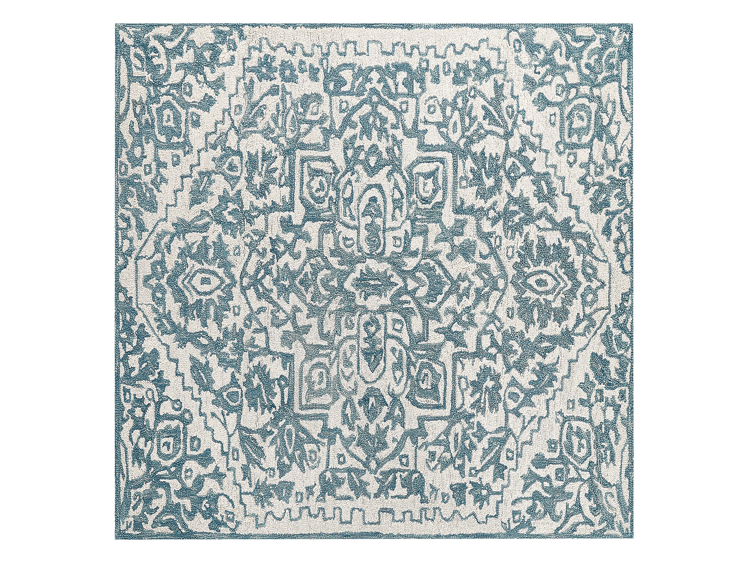 KURZFLOR-TEPPICH Ahmetli 200/200 cm - Weiß, Textil (200/200cm) - Beliani