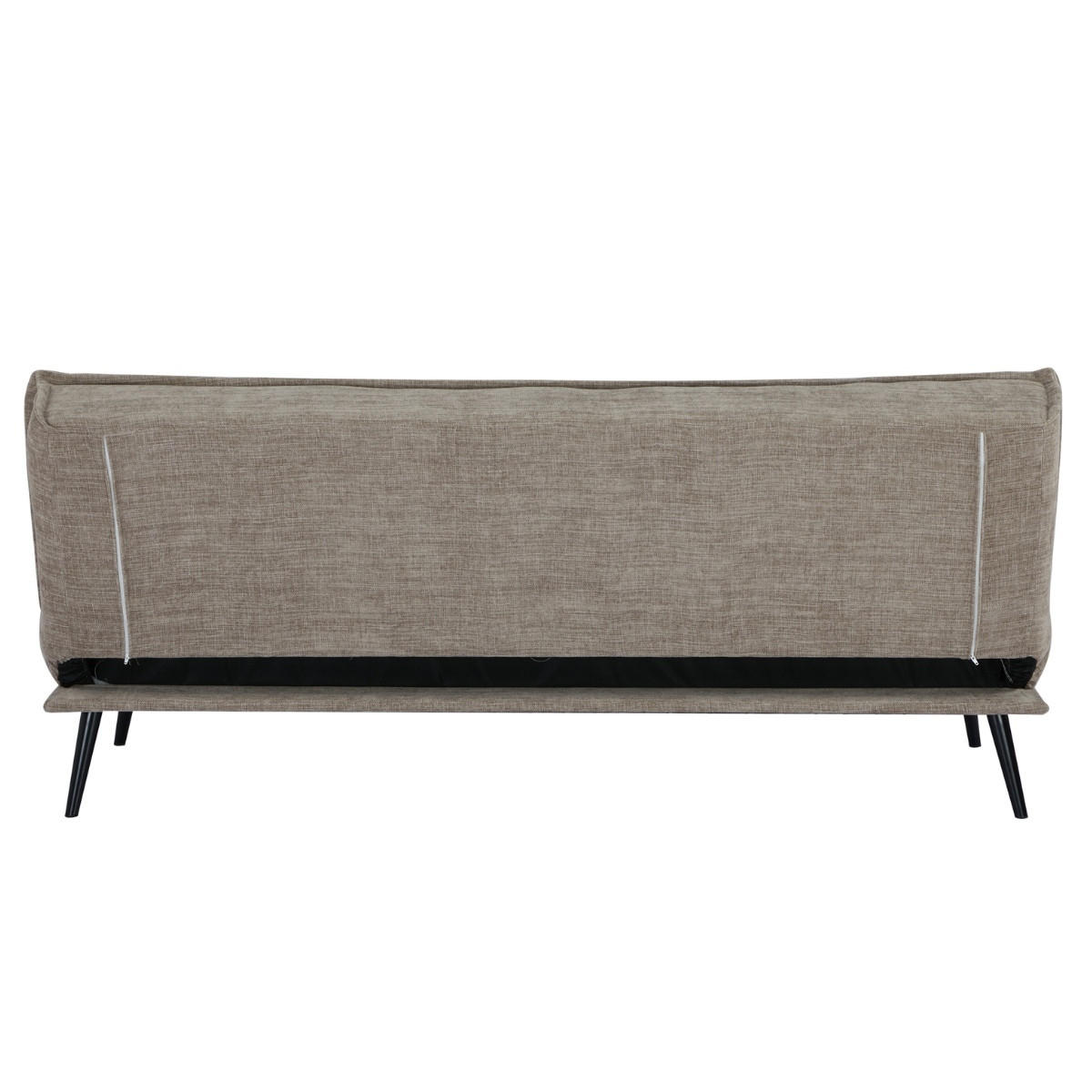 SCHLASOFA 3-Stizer aus Stoff 181x83x81cm, taupe - Taupe, Textil (83/81/181cm) - Giga Meubel