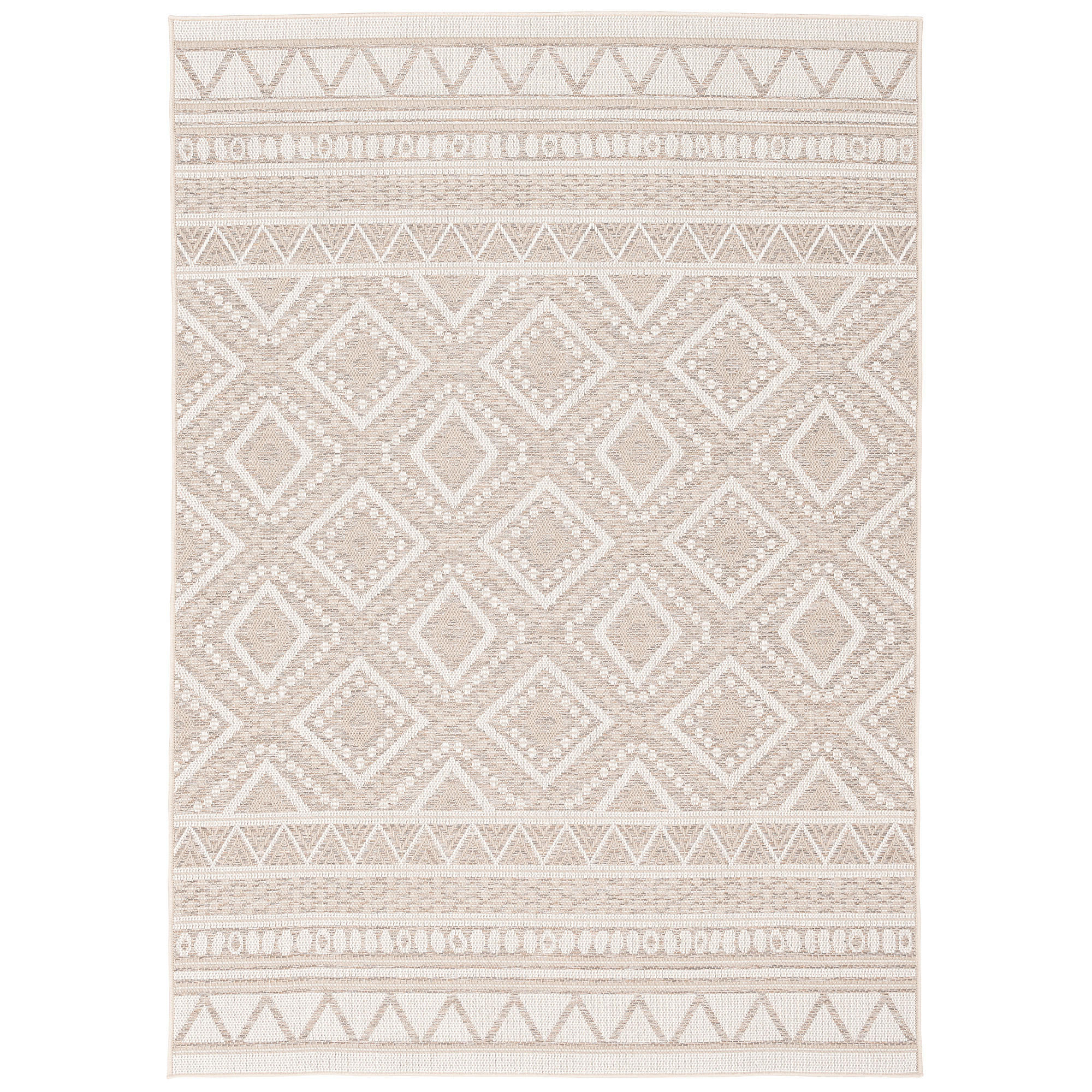 IN & OUTDOOR TEPPICH FLACHGEWEBE OTTAWA ETHNO - Beige, Textil (80/150cm) - Pergamon