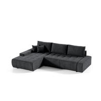 ECKSOFA Vogar In Aston - Schwarz, Holzwerkstoff/Textil (265/185cm) - Fun Möbel