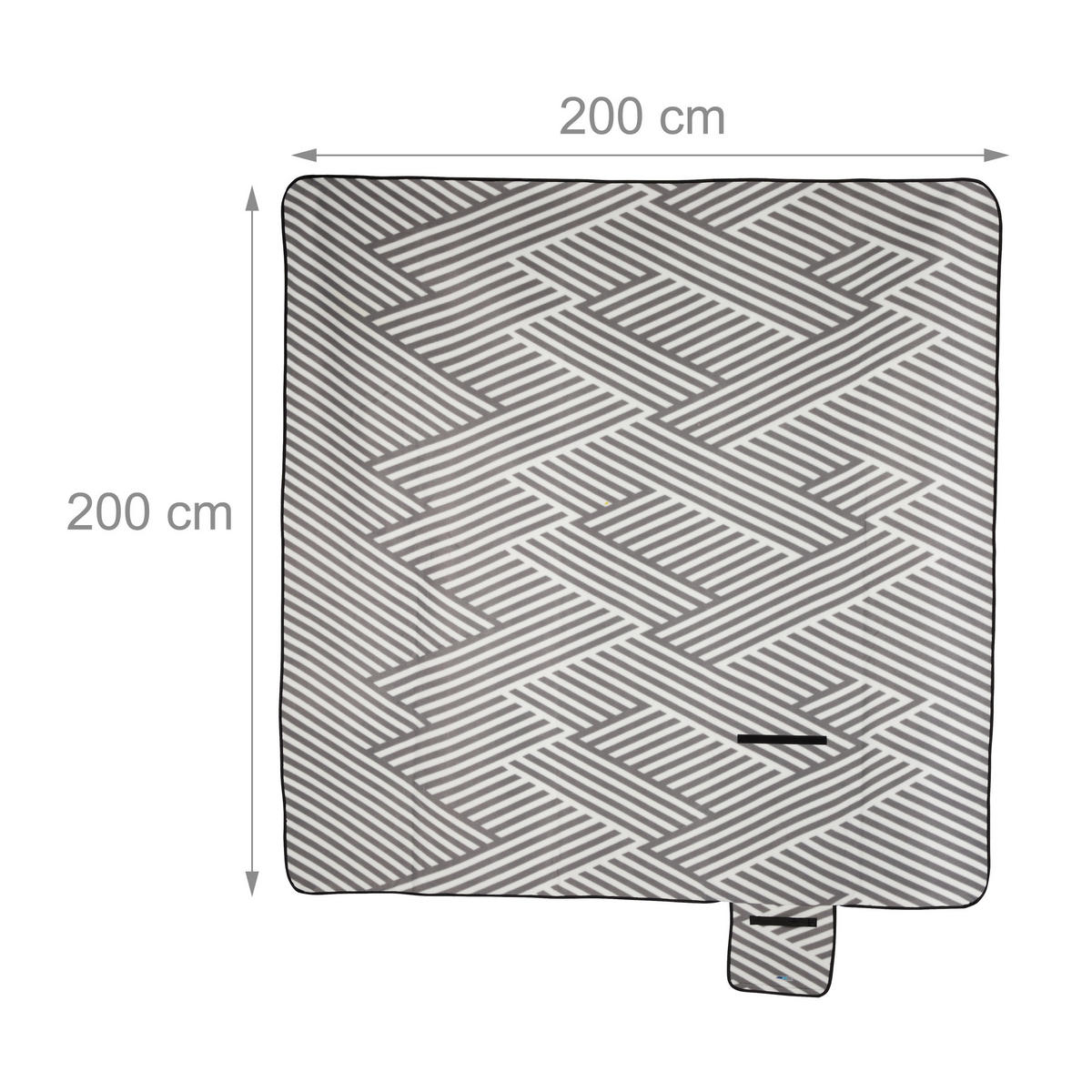 PIKNIK odeja - večbarvno, kovina/tekstil (200/200cm) - Relaxdays